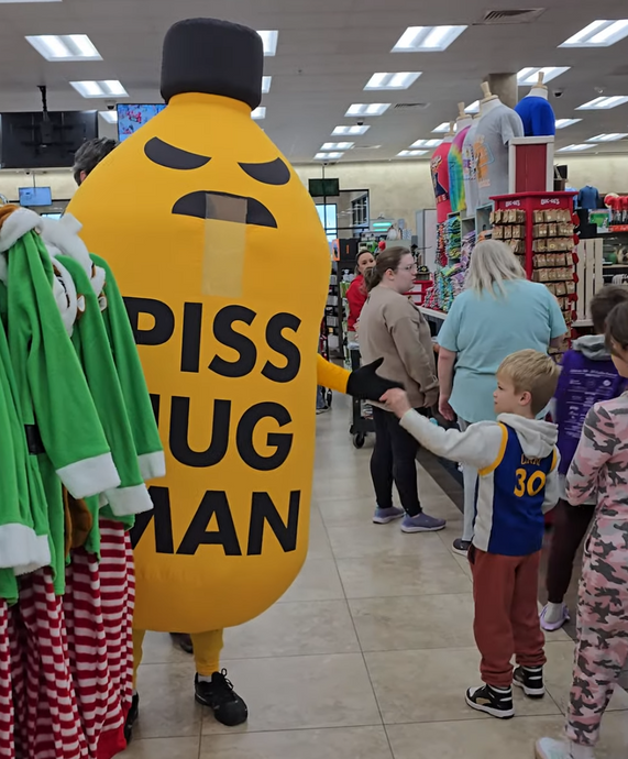 Celina 52's Piss Jugman mascot invades Buc-ee's