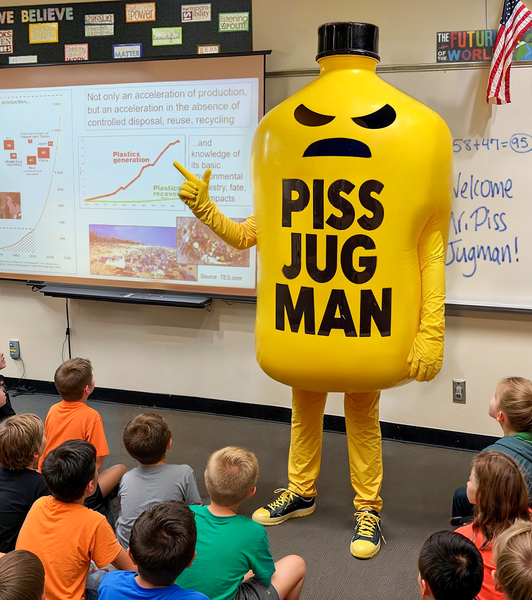 Celina's "Superhero" Piss Jugman visits Local Students with Anti-Litter Message